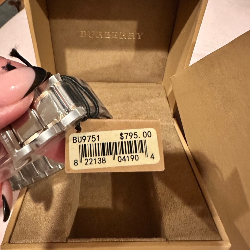 BURBERRY - Two Tone Chronograph Bracelet Watch NWT - Picture 4 of 10